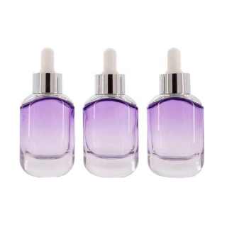 30ml Wholesale Cosmetic Packaging Suppliers Essential Oil Glass Dropper Bottle with Silver Shoulder