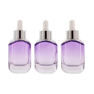 30ml Wholesale Cosmetic Packaging Suppliers Essential Oil Glass Dropper Bottle with Silver Shoulder