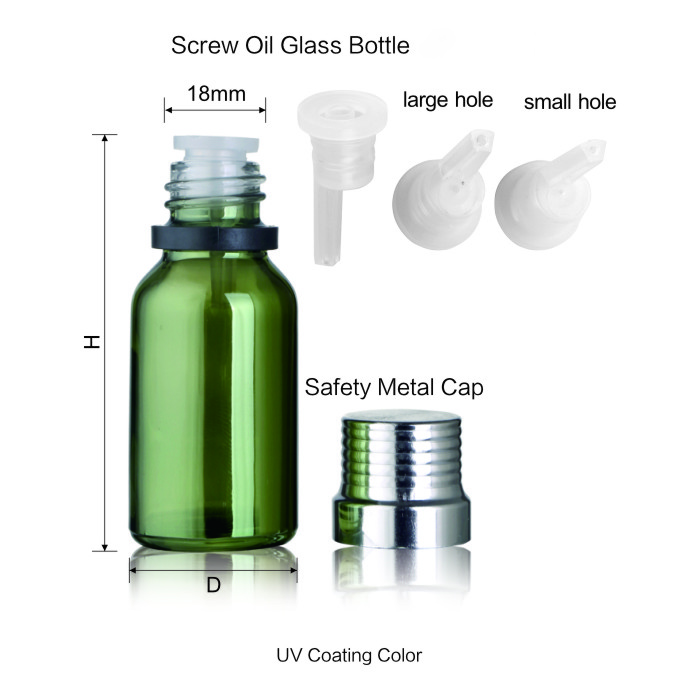 Botol Minyak Esensial Kaca Bentuk Bulat Winpack 10ml dengan Tutup Pengaman Anak