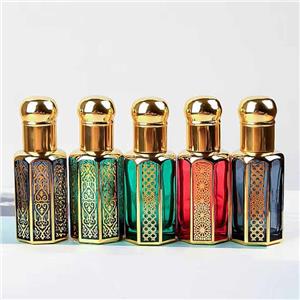 زجاجة أسطوانية للزيوت العطرية سعة 3/6/12 مل زجاجة أسطوانية فارغة مطلية بالكهرباء