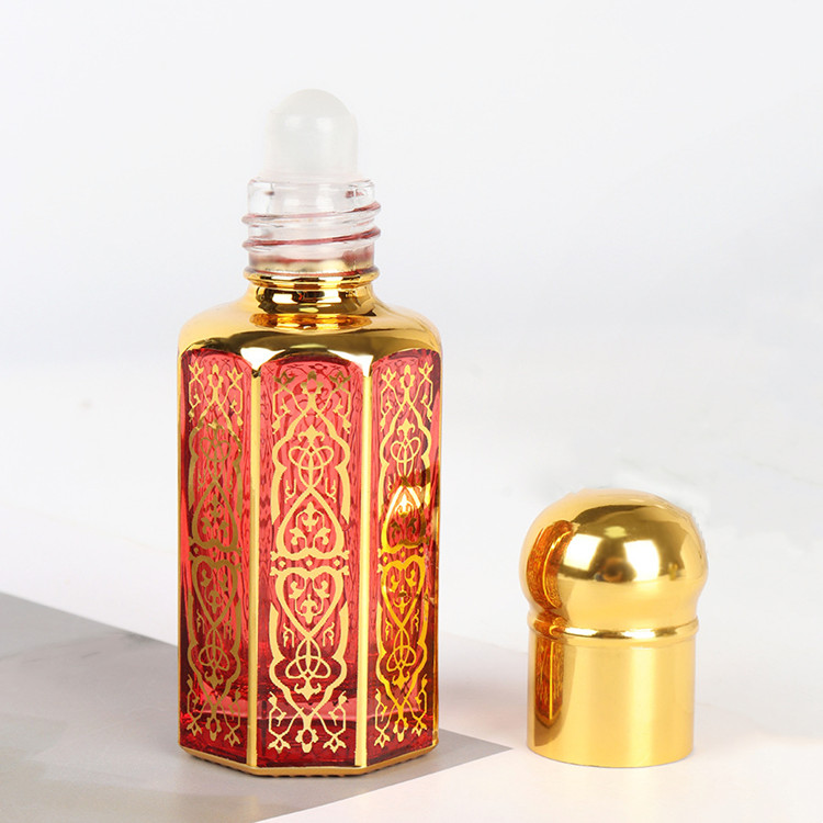 Botol Roll-on Minyak Esensial 3/6/12ML Botol Kosong Pelapisan Elektroplating Warna Botol Roll-on Parfum