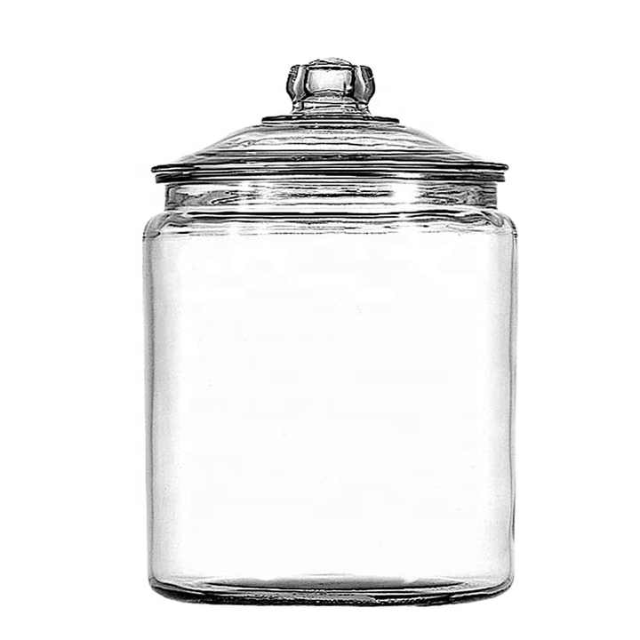 round Glass Cookie Jar