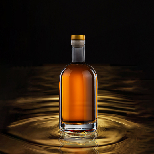 Trasparente 500ml 700ml 750ml Liquori Vodka Gin Rum Liquore Whisky Bottiglia di vetro alcolica