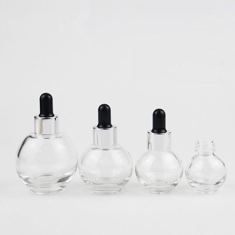 Botol Minyak Kosmetik Pipet Bentuk Bola Bulat Desain Baru 20ml 30ml 50ml