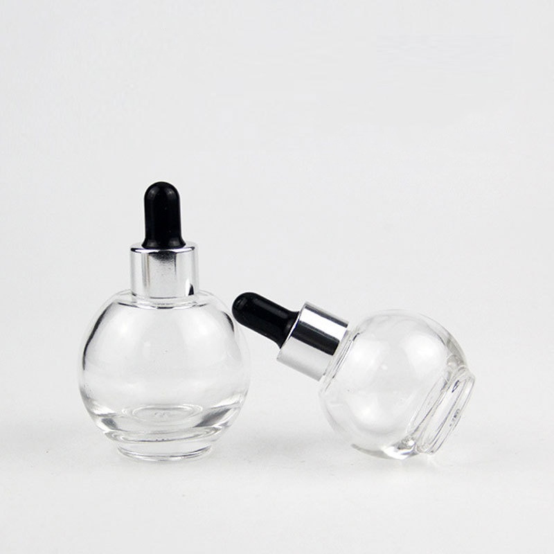 Botol Minyak Kosmetik Pipet Bentuk Bola Bulat Desain Baru 20ml 30ml 50ml