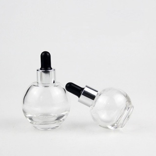 새로운 디자인 20ml 30ml 50ml 둥근 공 모양 드롭퍼 정제 오일 병 화장품