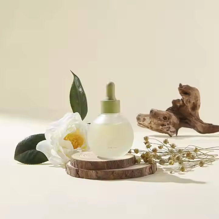 Botol Minyak Kosmetik Pipet Bentuk Bola Bulat Desain Baru 20ml 30ml 50ml
