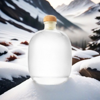 Grosir 250ml 500ml Silinder Bulat Vodka dalam Stok