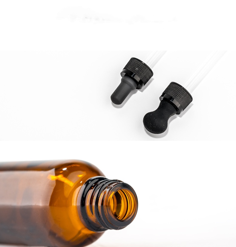 Botol Penetes Kaca Coklat Transparan Pink Biru Hijau Botol Dispenser Minyak Esensial 5ml10ml15ml30ml50ml100ml