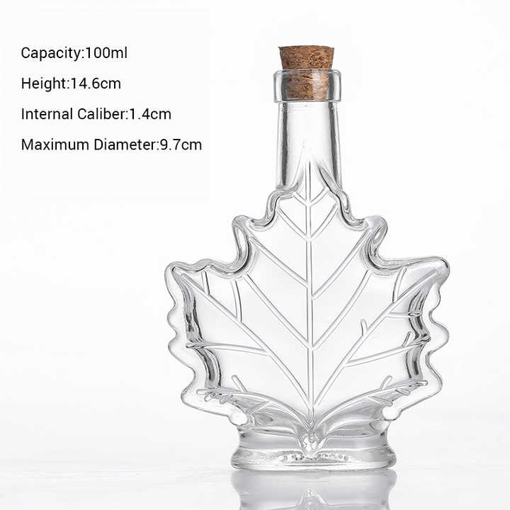 Botol Minuman Kaca Berbentuk Daun Maple Terlaris 50ml 100ml Botol Anggur Kaca