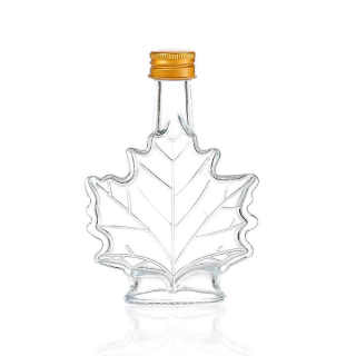 Botol Minuman Kaca Bentuk Daun Maple 50ml 100ml Botol Anggur Kaca
