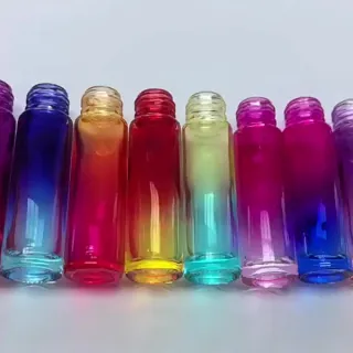 Botol Penetes Kecil Bening Amber Kosong Portabel 1ml 3ml 5ml 2ml Botol Kaca Parfum Penetes Mini Kecil Dengan Pipet Emas Mawar