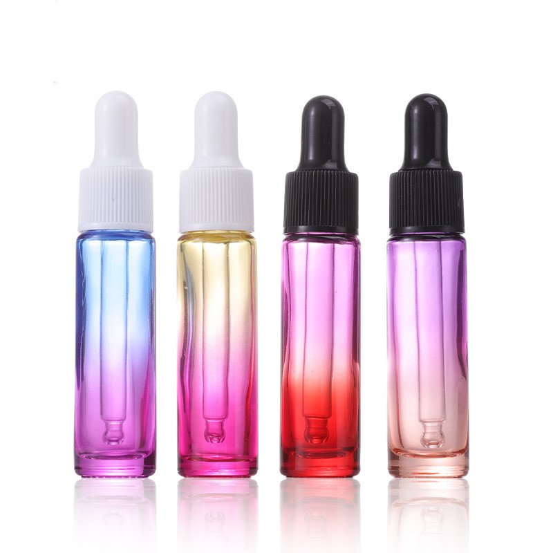 휴대용 빈 호박색 투명 미니 스포이드 병 (1ml, 3ml, 5ml, 2ml) 로즈골드 스포이드 포함