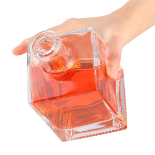 Rum Nordic Gin Whiskey Vodka Glass Liquor Wine Bottle Square Shape 500ml Spirits