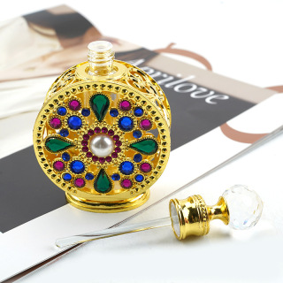 Frasco de perfume de lujo vintage Dubai Wind de 10 ml con gotero rellenable de 10 ml