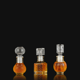 50ml Transparan Kecil Kosong Spirit Wiski Anggur Mini Kaca Alkohol Botol Minuman Keras