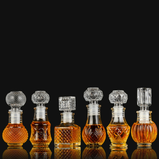 50ml Transparan Kecil Kosong Spirit Wiski Anggur Mini Kaca Alkohol Botol Minuman Keras