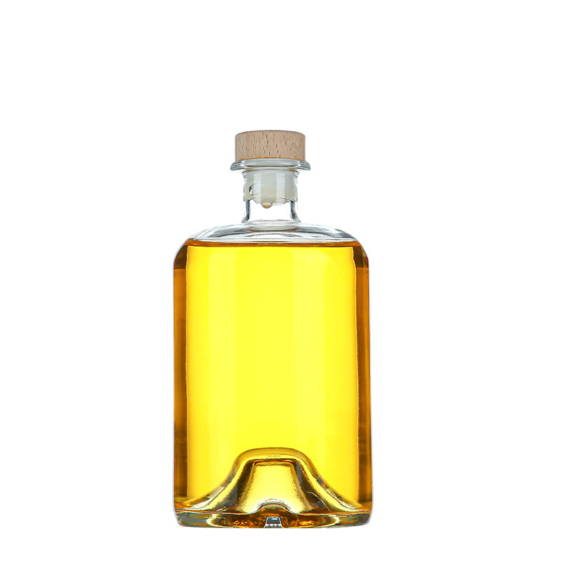 Botol Kaca Kosong Bening Ukuran 500ml 750ml Kustom untuk Vodka, Wiski, dan Minuman Beralkohol Lainnya