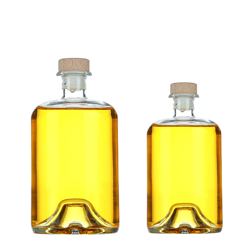 Botol Kaca Kosong Bening Ukuran 500ml 750ml Kustom untuk Vodka, Wiski, dan Minuman Beralkohol Lainnya