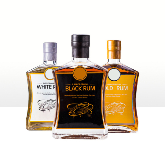 150 ml 350 ml 500 ml 550 ml 700 ml 750 ml Piccola bottiglia compatta in vetro piatto per liquori con tappi di sughero