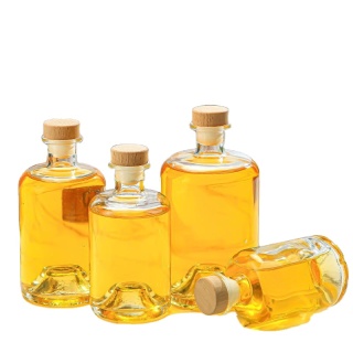 Bouteille de vin scellée en verre transparent avec bouchon en polymère de 100 ml, 250 ml, 375 ml, 500 ml, 750 ml