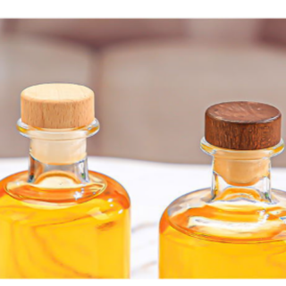 Bouteille de vin scellée en verre transparent avec bouchon en polymère de 100 ml, 250 ml, 375 ml, 500 ml, 750 ml