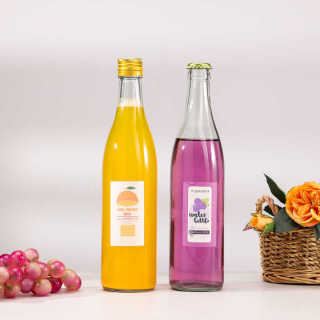 Botol wain minuman berkarbonat jernih 520ml kaca minuman keras yang popular