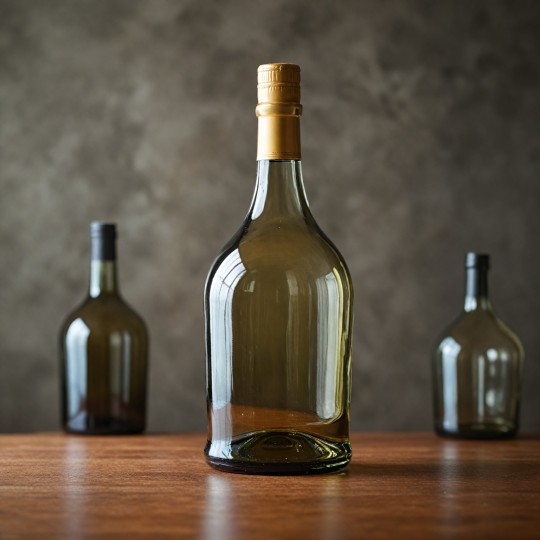 Bottiglie di vetro verde scuro di lusso da 500 ml e 750 ml per vino e alcolici