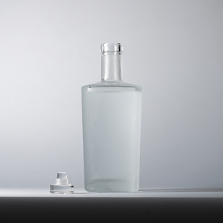 Wholesale Frosted Rectangular Wine Glass 750ml Bottles for Cocktails