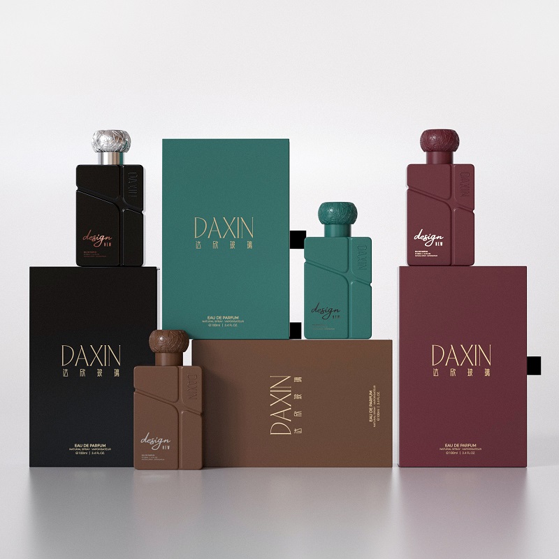 Botol Parfum Kaca Persegi Panjang 3,4oz (100ml) dengan Kemasan Kotak