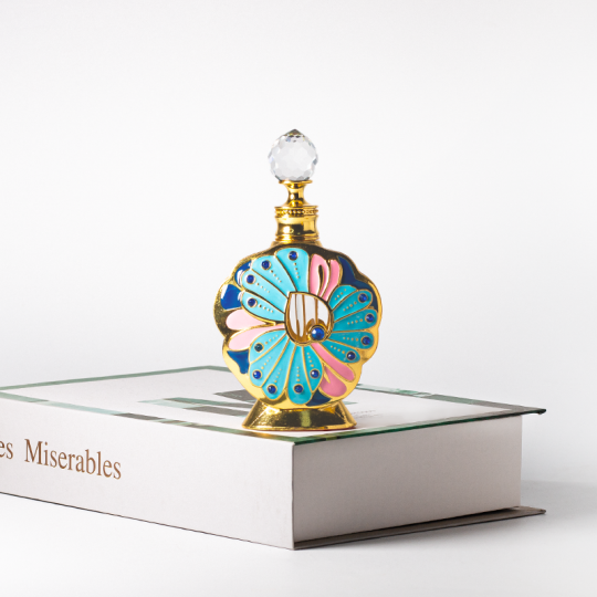 Flacone di profumo unisex arabo personalizzato OEM vuoto di lusso arabo da 15 ml con olio essenziale floreale