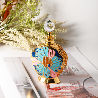 Flacone di profumo unisex arabo personalizzato OEM vuoto di lusso arabo da 15 ml con olio essenziale floreale