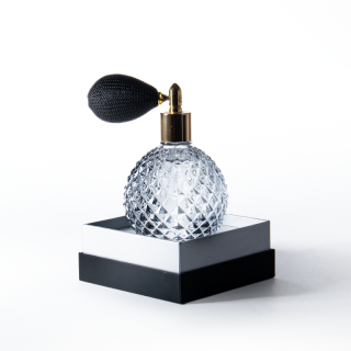 Botol Parfum Transparan Isi Ulang Vintage Premium 100ml Botol Semprot Airbag Retro