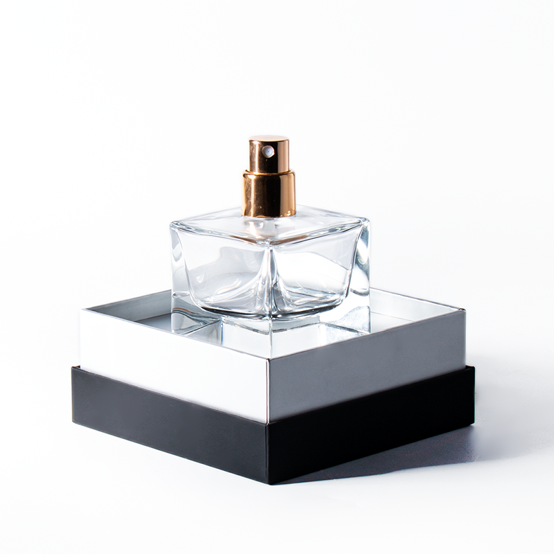 Botol Semprot Parfum Travel Persegi 50ml 100ml 30ml dengan Tutup Kayu dan Kotak