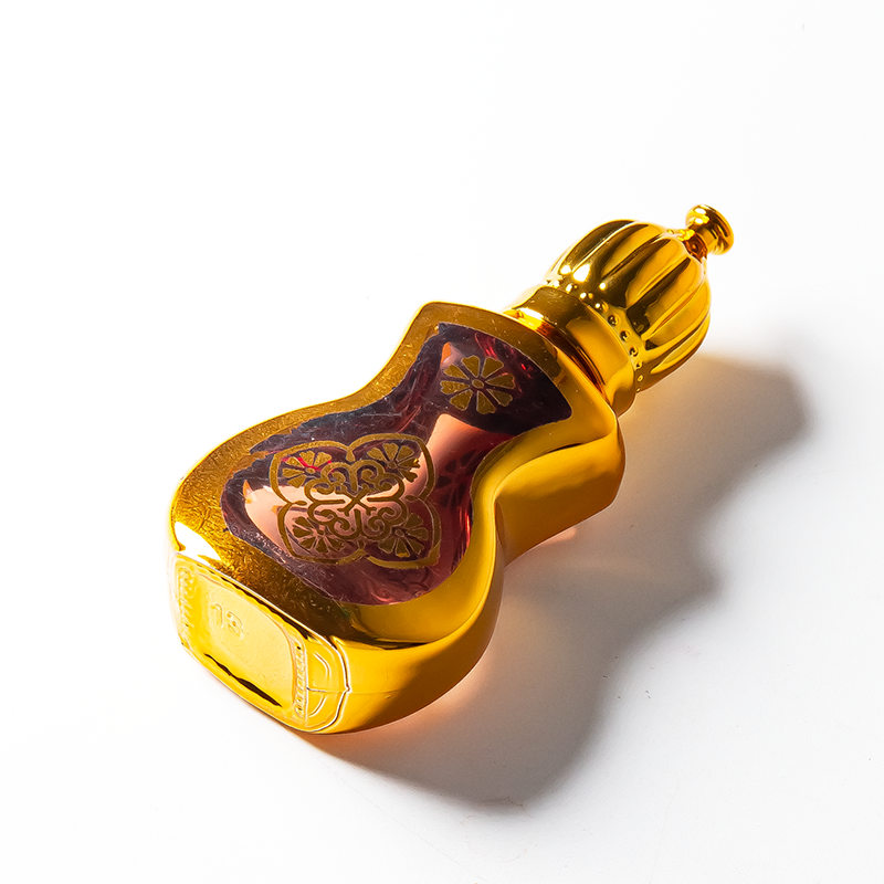 10 ml Parfüm-Rollerflasche im Kürbis-Stil, galvanisiertes Finish, leere Glasfläschchen zum Aufrollen mit Schraubverschluss
