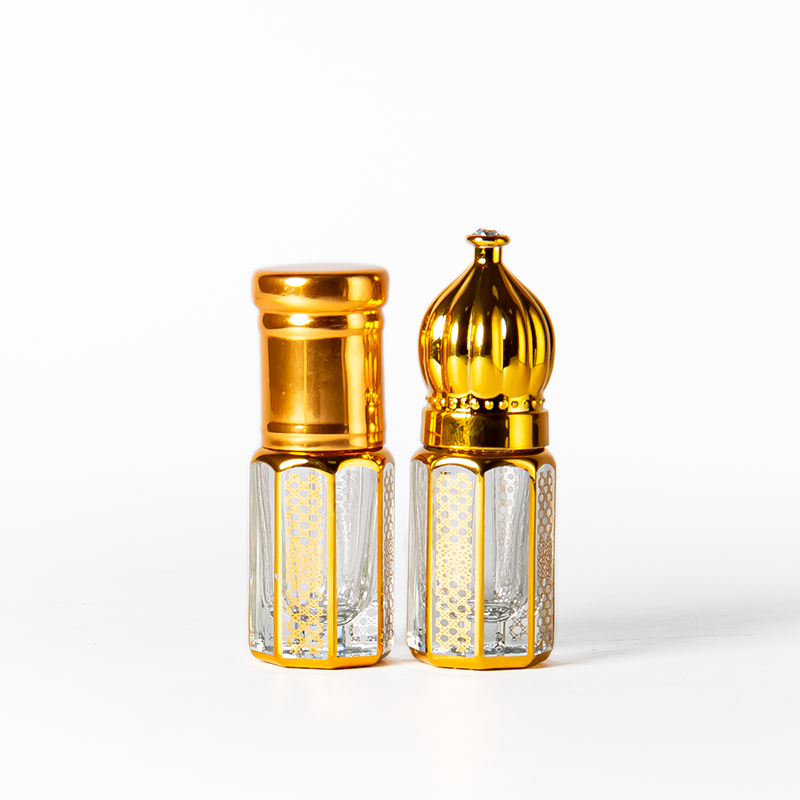 Luxury Arabic Attar Bottles 3ml 6ml 12ml Dubai Oud Perfume Essential Oil Glass Bottles