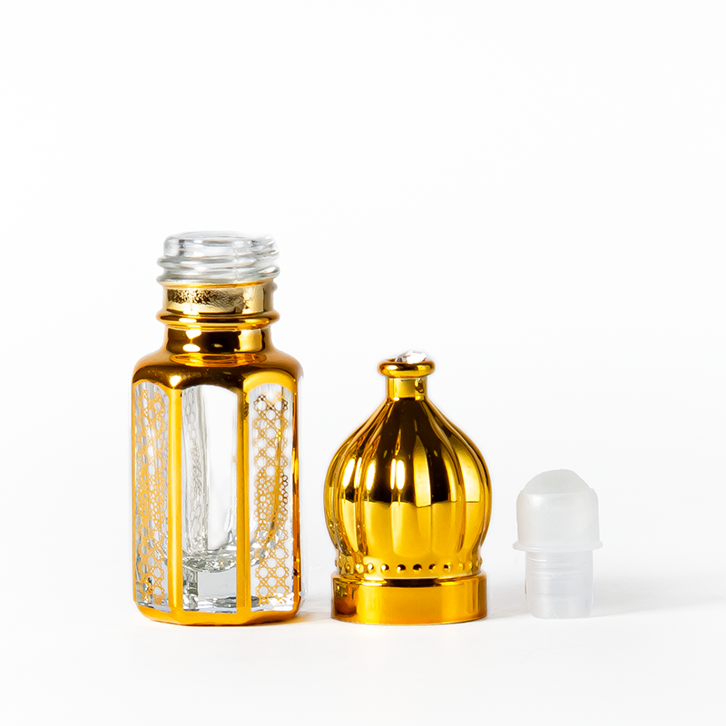Luxury Arabic Attar Bottles 3ml 6ml 12ml Dubai Oud Perfume Essential Oil Glass Bottles
