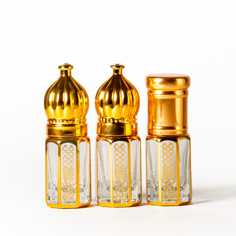 Luxury Arabic Attar Bottles 3ml 6ml 12ml Dubai Oud Perfume Essential Oil Glass Bottles