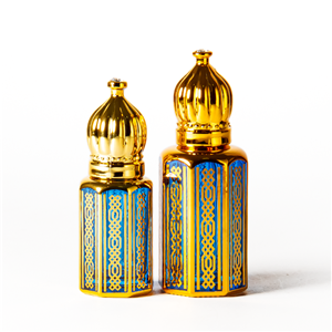 Botol Rol Minyak Esensial Kustom 3ml Botol Kaca Biru Carbolt dengan Rol untuk Attar