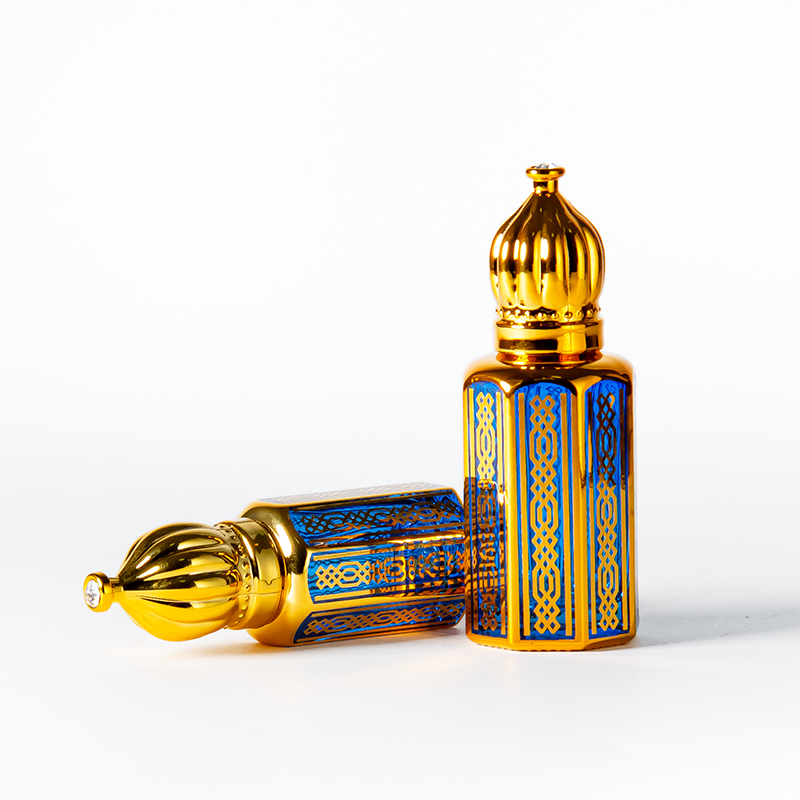 Custom Essential Oil Roller Bottle 3ml Carbolt Blue Glass Bottle with Roller for Attar