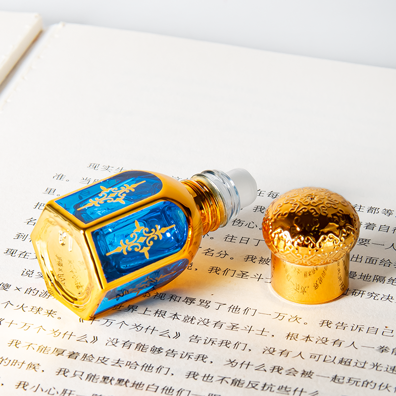 Custom Essential Oil Attar Bottle Glass Ball 6ml 3ml Roller Bottles for Perfume Oils
