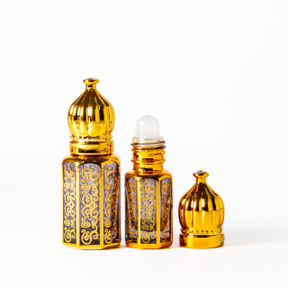 Botol Parfum Minyak Esensial Oktagon, Botol Kaca Mini Semprot Kosong Roll-on