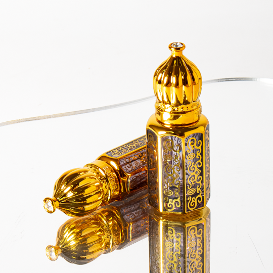 Flacone spray roll-on vuoto in vetro per profumo di olio essenziale ottagonale