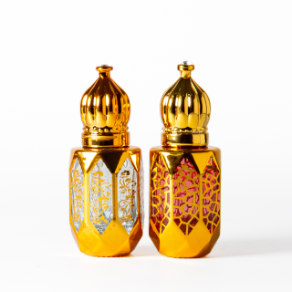 Botol Bola Portabel Kapasitas Kecil Mewah 3ml 6ml Bermutu Tinggi 12ml Botol Kaca Vintage untuk Attar