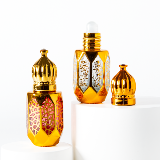 Botol Bola Portabel Kapasitas Kecil Mewah 3ml 6ml Bermutu Tinggi 12ml Botol Kaca Vintage untuk Attar