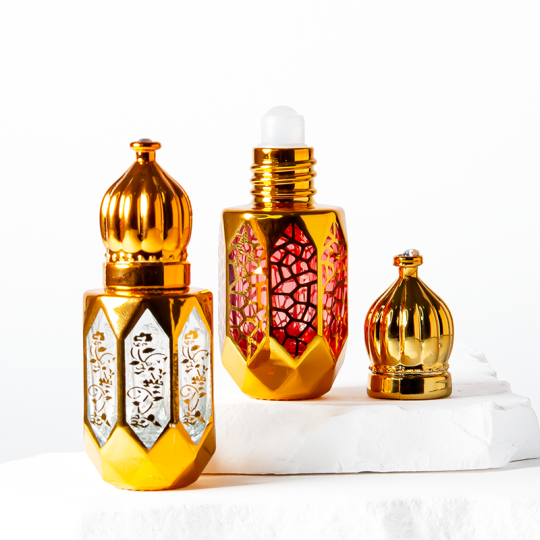 Bottiglie di vetro vintage da 12 ml, bottiglie di vetro portatili di piccola capacità, bottiglie di vetro vintage di alta qualità da 3 ml e 6 ml per Attar