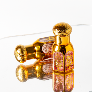 Botol Kaca Roll-on Minyak Esensial Heksagonal Arab Mewah 3ml 6ml Lapisan UV 12ml