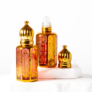 Botol Rol Kaca Attar Warna-warni Mewah Dubai Roll on Gold 3ML 6ML 12ML