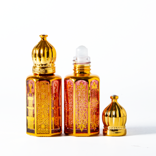 Botol Rol Kaca Attar Warna-warni Mewah Dubai Roll on Gold 3ML 6ML 12ML