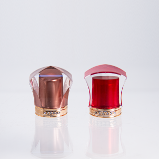 Tappo per bottiglia di profumo con logo personalizzato FEA da 15 mm in plastica acrilica PP UV per profumi